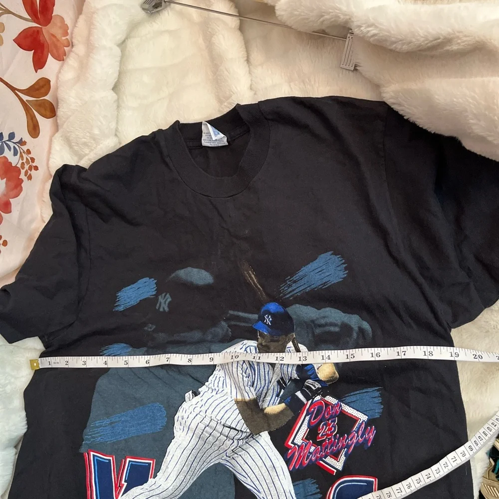 VTG 80s Salem Boys L NY Yankees Don Mattingly New York MLB Baseball Graphic Tee